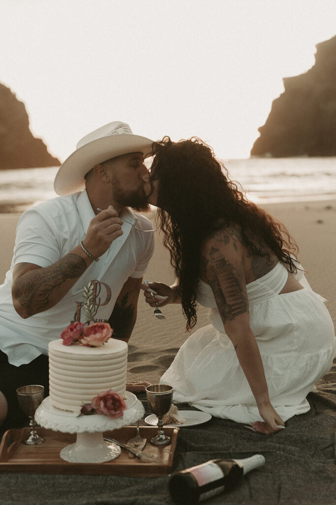 Jace and Danika's Whaleshead Beach elopement in southern Oregon.